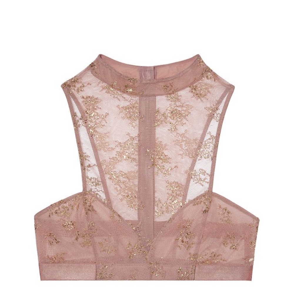 VS High Neck Bra Shine Blush, S
